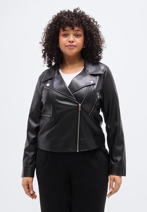 CARCARMEN BIKER - Imitert skinnjakke - black
