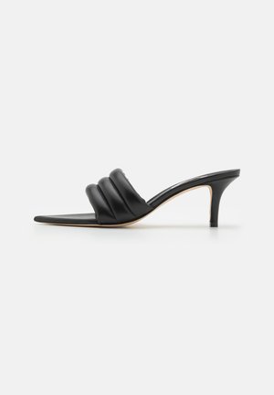 Elleme QUILTED POINTY TOE  - Mules med hæl - black