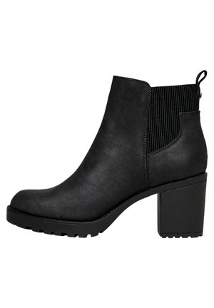 High heeled ankle boots - black