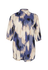 Unselected, blue abstract print