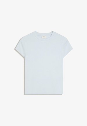 Bershka, SHORT SLEEVES WITH A ROUND NECK - T-SHIRT 02666152 - Základné tričko - blue-grey