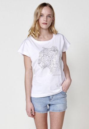 ANIMAL GLITTER - Print T-shirt - blanco   white