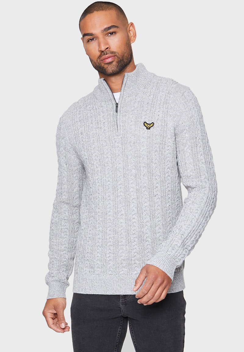 Threadbare SWINDON - Strickpullover - light grey / ecru twist