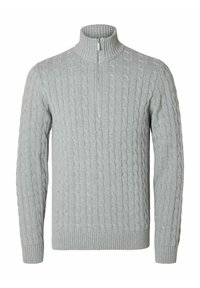 SLHRYAN STRUCTURE - Džemperis - medium grey melange