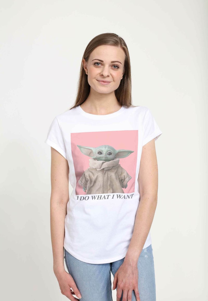 Star Wars STAR WARS: THE MANDALORIAN SASSY BABY - Triko s potiskem - white