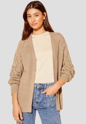 STITCH SLEEVE - REGULAR FIT - Vesta na kopčanje - camel