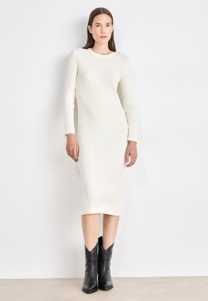 MINI CABLE DRESS - Šaty do práce - cream