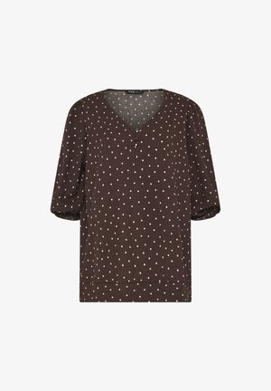 Yours Clothing, PLUS SIZE CASUAL TOPS - T-shirts print - chocolate