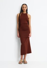 PULL&BEAR - GATHERED HALTER - Maxi dress - copper Thumbnail Image 1