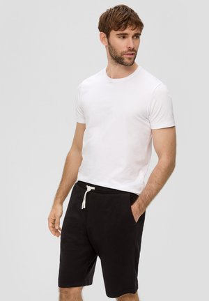 s.Oliver MIT ELASTIKBUND - Tracksuit bottoms - schwarz