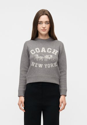 HORSE AND CARRIAGE CREWNECK - Strickpullover - heather grey