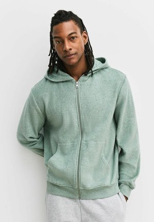 ZIP THROUGH HOODIE - Flísová bunda - sage green
