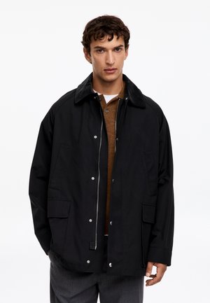 ARKET, ARKET WAXED MID-LENGTH COAT - Veste mi-saison - black