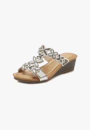Vivance Pantolette flach - weiß