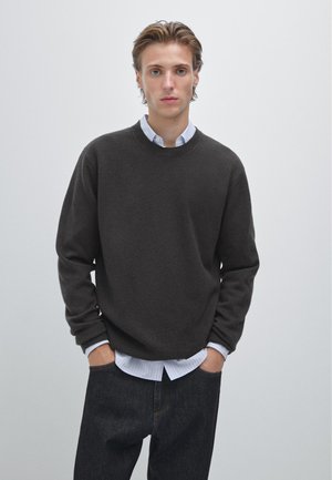 Massimo Dutti CREW NECK  - Jumper - dark grey