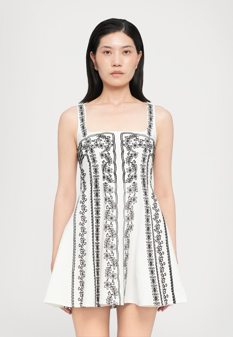 Maje - RILINETTE - Day dress - ecru/noir, Enlarge