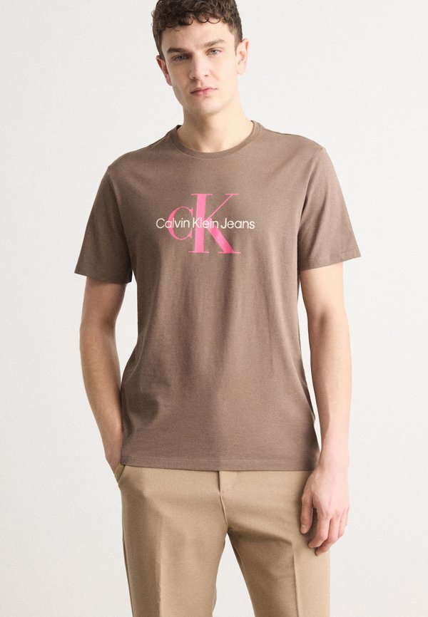 HERO MONOLOGO TEE - Print T-shirt - chocolate chip