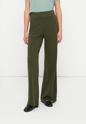 JDY JDYLOUISVILLE CATIA WIDE PANT - Trousers - forest night