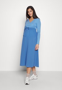 ONLY MATERNITY OLMVIC JASMIN LONG SKIRT - Maxi szoknya - federal blue