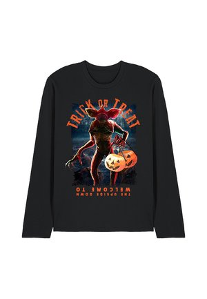 NETFLIX, STRANGER THINGS DEMOGORGON TRICK OR TREAT - Long sleeved top - black