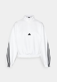 adidas Sportswear FUTURE ICONS THREE STRIPES QUARTER ZIP - Ikdienas džemperis - white
