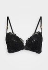 THE ICON PADDED PLUNGE - Modrček s kostjo - black