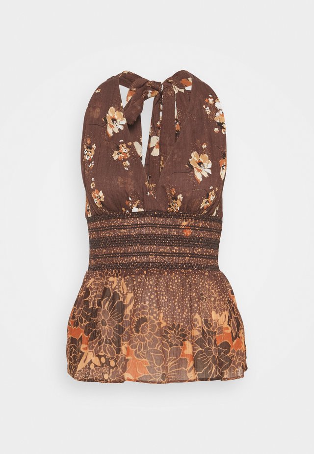 BRINKLEY SMOCKED TANK - Top - cocoa combo