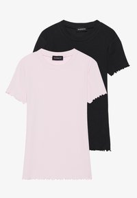 2 PACK  - Basic T-shirt - pink a boo/black