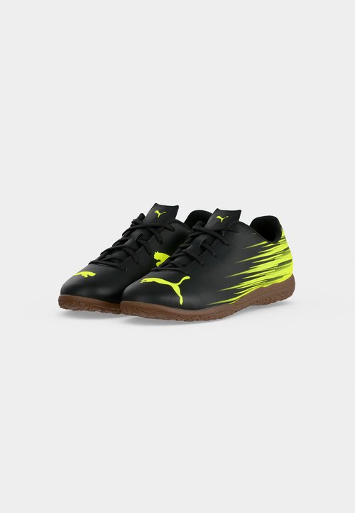 PUMA ATTACANTO II IT JR UNISEX - Indoor football boots - black/lime squeeze — photo 3