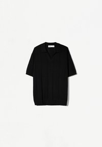 TEXTURED SHORT SLEEVE - Polo shirt - black