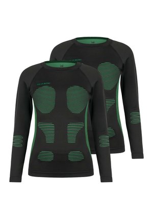 2 PACK THERMO LANGARM - Unterhemd/-shirt - grün