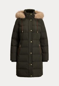 FAUX-FUR-TRIM HOODED DOWN COAT - Donsjas - litchfield loden