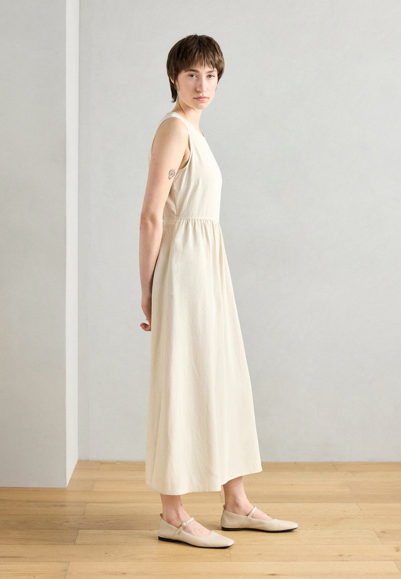 gathered dress with flared skirt Women's Cheyenne Flared Gathered Voile Midi Skirt S/M/L/Customize Light Pink MEAN BLVD Light Pink / S main image 1