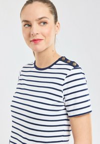 Armor lux RAYÉ - LÉGER - T-shirt imprimé - blanc seal