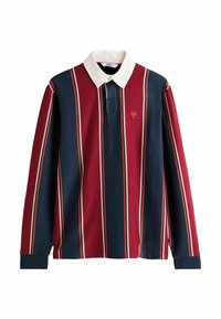 REGULAR FIT - RUGBY - Langarmshirt - burgundy navy blue stripe