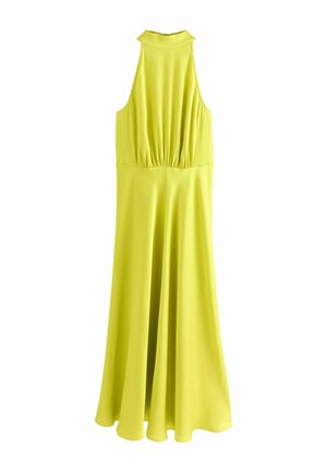 Next TALL - TEXTURED HALTER SLEEVELESS - Maksimekko - lime green