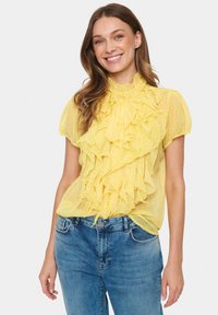Saint Tropez LILJASZ CRINKLE SS - Pogājama blūze - yarrow drea dots