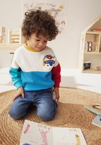 Next COLOURBLOCK CHARACTER CREW NECK - REGULAR FIT - Sweatshirt - white blue red