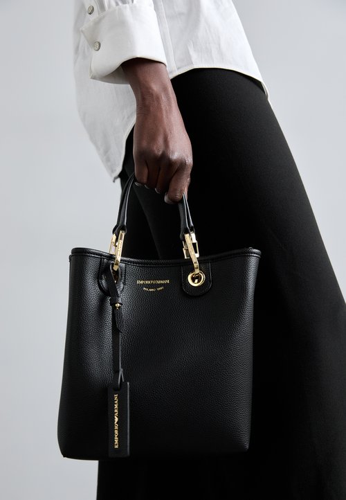 TRIPHOME CABAS 35 BLACK CALFSKIN TOTE