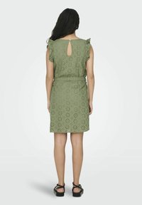 JDY REGULAR CUT ROUND NECK VOLUMINOUS ARM - Vestito casual - oil green