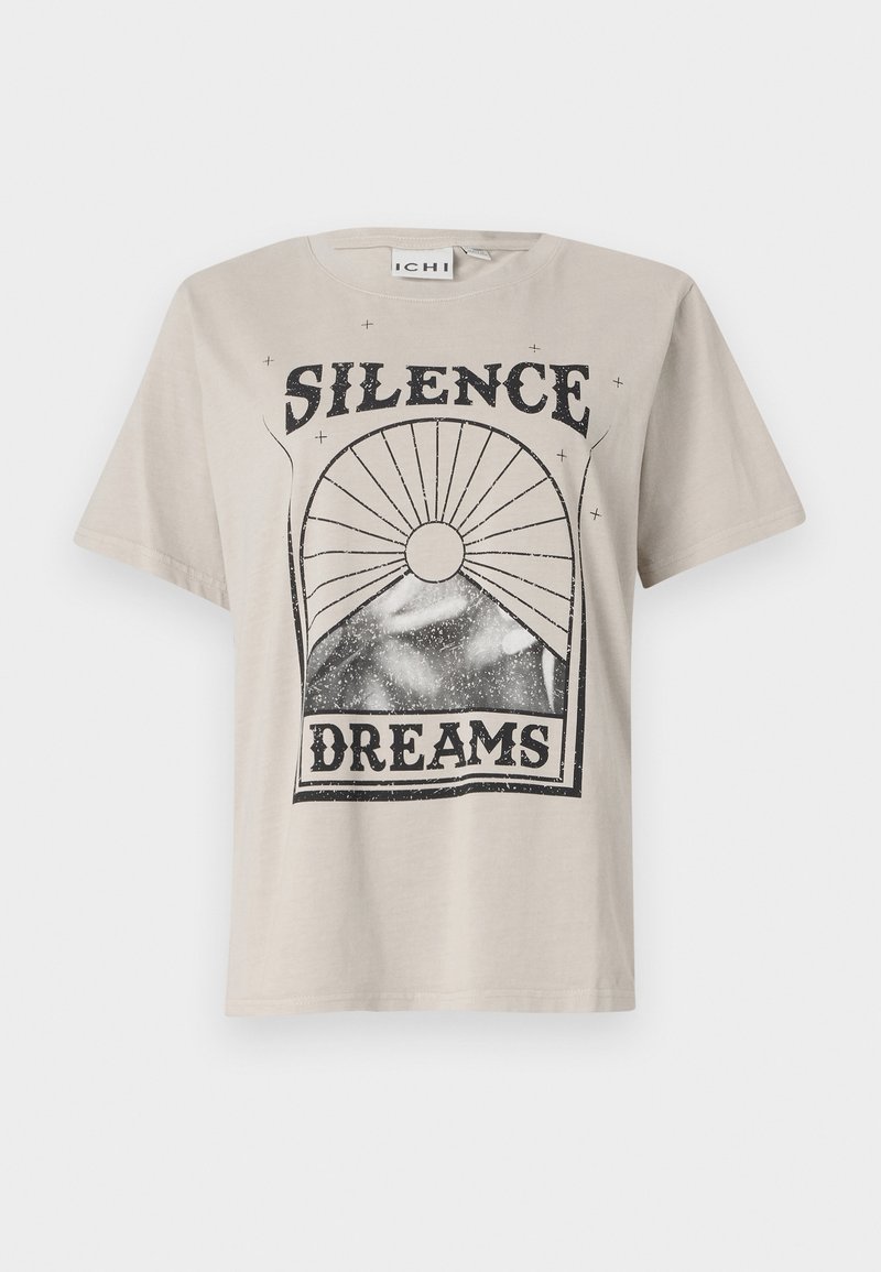 Ichi T-shirt print beige