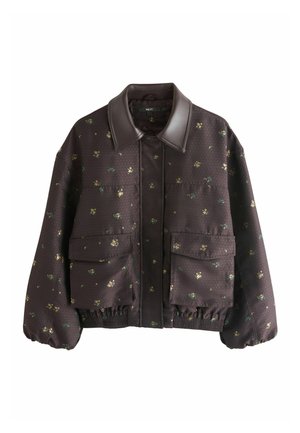 Next, REGULAR FIT - DITSY BOMBER JACKET - Bomberjakke - chocolate brown