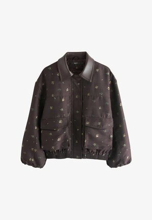 Next, REGULAR FIT - DITSY BOMBER JACKET - Bomber Jacket - chocolate brown