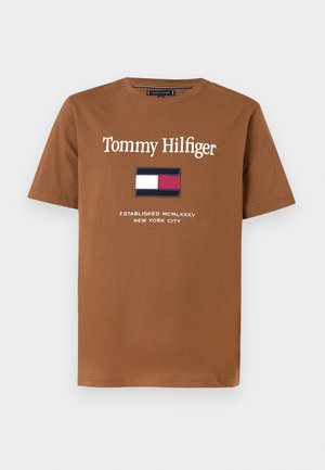 Tommy Hilfiger, FLAG - T-shirt imprimé - highland khaki