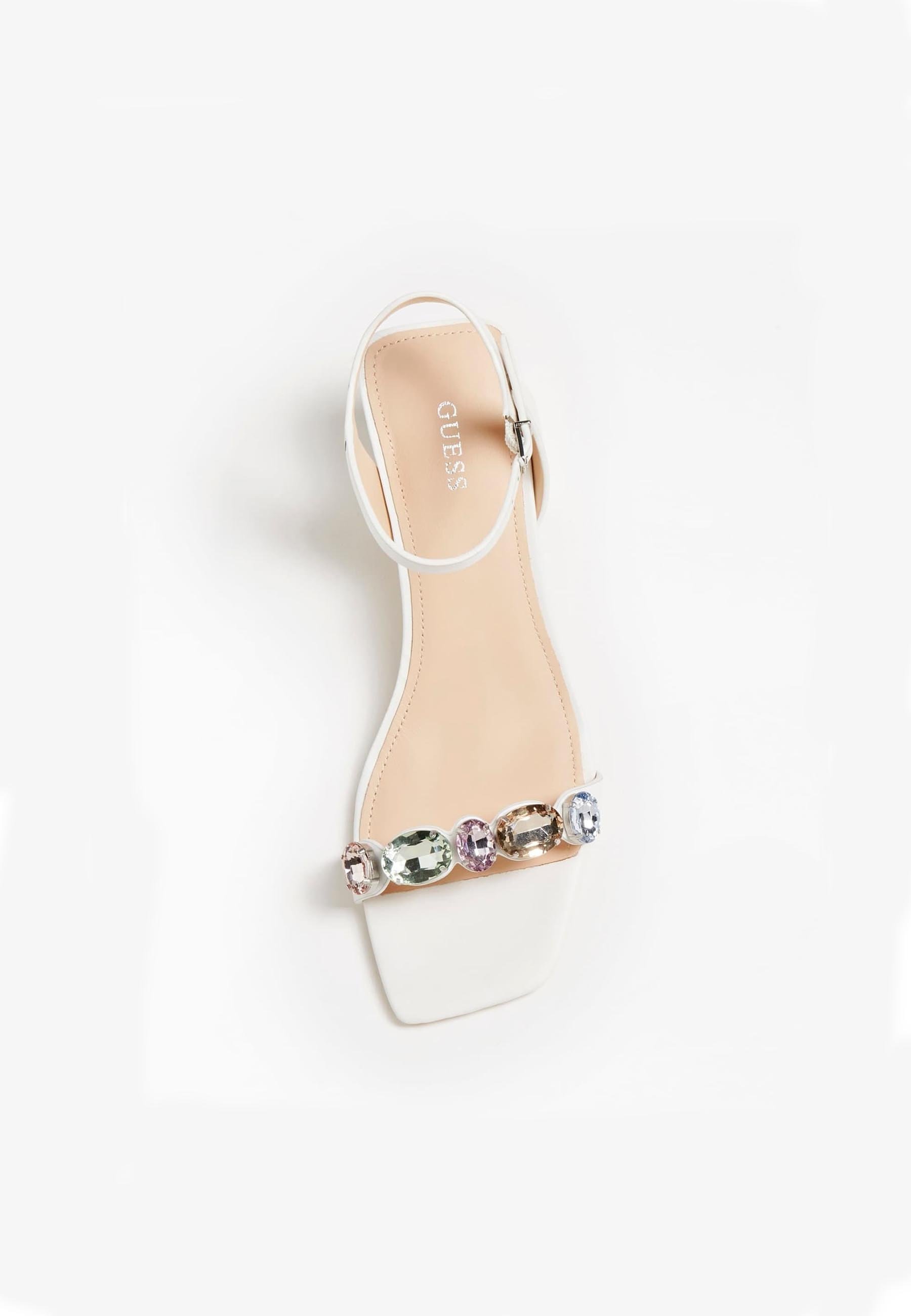 Guess Sandalias de tacón - weiß/blanco - Zalando.es