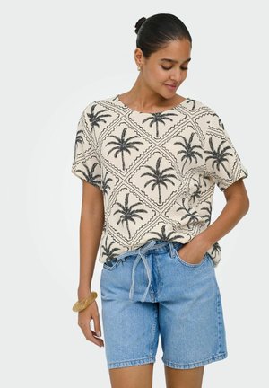 JDY, TOP JDYGABY TOP - T-shirt imprimé - sandshell