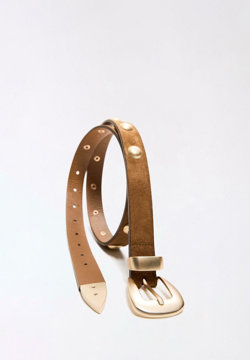 Bershka STUDDED - BELT - Belt - dark brown - Zalando.ie display picture 1