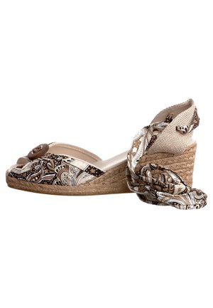 Sandales compensées - beige
