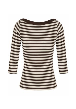 Noisy May, 3/4 SLEEVED BLOUSE NMSTORMI BOATNECK - T-shirt à manches longues - hot fudge