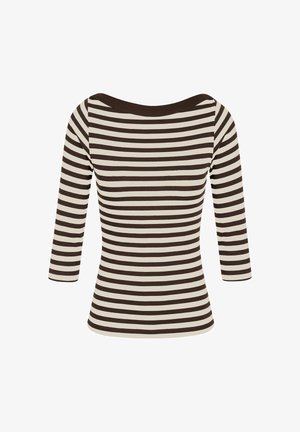 Noisy May, 3/4 SLEEVED BLOUSE NMSTORMI BOATNECK - T-shirt à manches longues - hot fudge